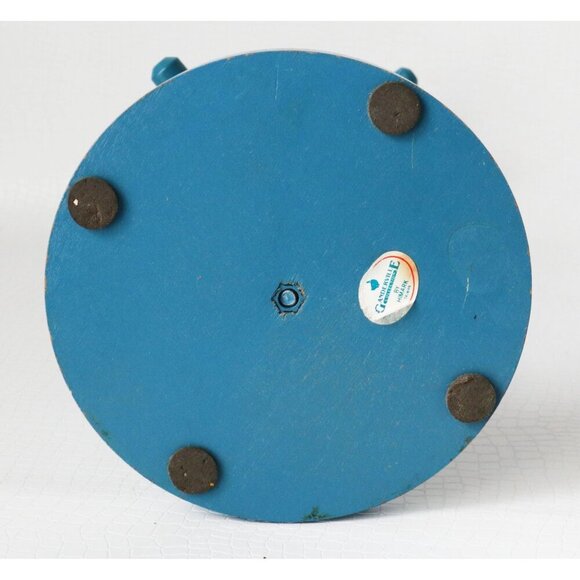 4 Vintage Black Cats in Garden Mugs Wood Holder Vintage England - Picture 8 of 8